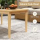 Honhorrs 35.5-by-20-Inch Teak Patio Coffee Table, Natural Wood Frame and Slatted Rectangular Top