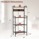 Honhorrs Four-Tier Powered Baker's Rack, Eight S-Hooks with AC Outlets, USB-C Port and Shelf Rails