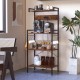 Honhorrs Four-Tier Powered Baker's Rack, Eight S-Hooks with AC Outlets, USB-C Port and Shelf Rails