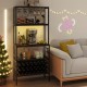 Honhorrs Lighted Wine Organizer, Twenty-Four Bottle Positions with Power Outlet and Eight Side Hooks