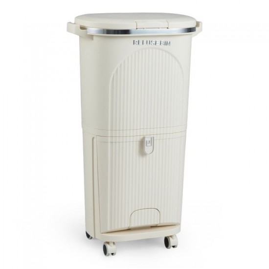 Honhorrs Ten-Gallon Sorting Bin, Two Lift-Out Buckets and Tilting Lower Section on Locking Wheels