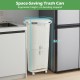 Honhorrs Eleven-Gallon Three-Level Sorting Bin, Dual Buckets with Tilting Compartment and Wheels