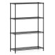 Honhorrs Four-Tier Metal Storage Shelf, Adjustable V-Wire Racks with Clip Assembly and Leveling Feet