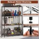 Honhorrs Four-Tier Metal Storage Shelf, Adjustable V-Wire Racks with Clip Assembly and Leveling Feet