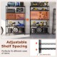 Honhorrs Five-Tier Metal Rack, Adjustable V-Shaped Wire Shelves with Clip Assembly and Anti-Tip Kits