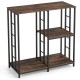 Honhorrs Kitchen Appliance Rack, Three Storage Levels with Mini-Fridge Compartment and Metal Frame