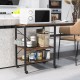 Rolling Kitchen Storage by Honhorrs, Three Shelves with Ten Utensil Hooks and Four Swivel Wheels
