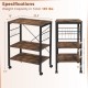 Rolling Kitchen Storage by Honhorrs, Three Shelves with Ten Utensil Hooks and Four Swivel Wheels