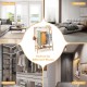 Honhorrs Bamboo Clothing Rack with Hanging Rod, 2 Storage Shelves, Side Hooks and Wall Anchor