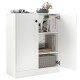 Honhorrs Two-Door Kitchen Base Cabinet with Three Interior Storage Tiers, Soft-Close Hinges and Feet