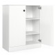 Honhorrs Two-Door Kitchen Base Cabinet with Three Interior Storage Tiers, Soft-Close Hinges and Feet