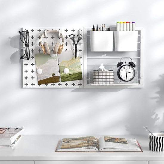 Wall Pegboard Organizer by Honhorrs — Magnetic Attachments, Hanging Hooks and Rounded-Corner Panels