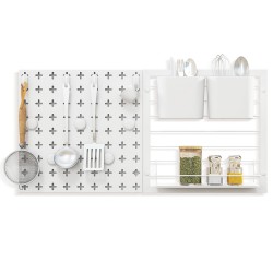 Wall Pegboard Organizer by XVX — Magnetic Attachments, Hanging Hooks and Rounded-Corner Panels