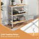 Honhorrs 3-Tier Folding Storage Shelf with 7 Adjustable Positions, Detachable Wheels and Wall Anchor