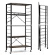 Honhorrs 5-Tier Folding Shelving Unit with 13 Shelf Positions, Caster Wheels and Wheel Locks