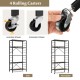 Honhorrs 5-Tier Folding Shelving Unit with 13 Shelf Positions, Caster Wheels and Wheel Locks