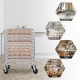 Honhorrs Ten-Level Aluminum Bakery Pan Rack, Open Sheet Storage with Four Casters and Two Brakes