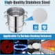 Honhorrs Stainless Steel Steam Juicer, Eleven-Quart Upper Colander with Glass Lid and Loop Handles