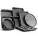 Honhorrs 10-Piece Nonstick Bakeware Set with Cake Pans, Cookie Sheets, Cupcake Tray and Crisper