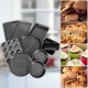 Honhorrs 10-Piece Nonstick Bakeware Set with Cake Pans, Cookie Sheets, Cupcake Tray and Crisper
