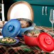 Honhorrs Ceramic Cooking Pot and Lid Set with Insulated Handles and Raindrop-Pattern Lid Interior