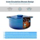 Honhorrs Ceramic Cooking Pot and Lid Set with Insulated Handles and Raindrop-Pattern Lid Interior