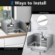 Honhorrs Wall-Mounted Stainless Steel Hand-Washing Sink, Swivel Gooseneck Faucet and Side Splashes