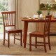 Honhorrs Pair of Wooden Dining Chairs, Rubberwood Legs and Inclined Backrests for Kitchen Seating