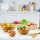 Honhorrs Eight-Piece Bamboo Salad Serving Set: Large Sharing Bowl, Individual Bowls, Spoon and Fork