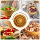 Honhorrs Eight-Piece Bamboo Salad Serving Set: Large Sharing Bowl, Individual Bowls, Spoon and Fork