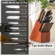 Honhorrs 15-Piece Kitchen Knife Set, Hammered Blades with Hardwood Grips, Shears and Sharpening Rod