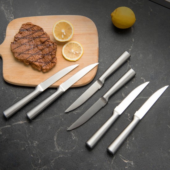 Honhorrs Sixteen-Piece Stainless Steel Knife Collection, Rubberwood Block with Shears and Sharpener
