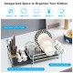 Honhorrs Expandable Aluminum Dish Rack, Drainboard with Sliding Swivel Spout and Separate Holders