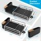 Honhorrs Expandable Aluminum Dish Rack, Drainboard with Sliding Swivel Spout and Separate Holders