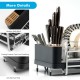 Honhorrs Expandable Aluminum Dish Rack, Drainboard with Sliding Swivel Spout and Separate Holders