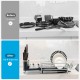 Honhorrs Expandable Aluminum Dish Rack, Drainboard with Sliding Swivel Spout and Separate Holders