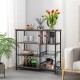 Honhorrs Kitchen Baker's Rack with Countertop, 3 Open Shelves and 2 Pull-Out Wire Storage Baskets