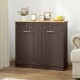 Tilt-Out Kitchen Trash Cabinet by Honhorrs — Pine Countertop, Two Drawers and an Adjustable Shelf
