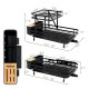 Honhorrs Collapsible Two-Tier Dish Drainer with Removable Tray and 360-Degree Swiveling Drain Spout