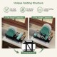 Honhorrs Collapsible Two-Tier Dish Drainer with Removable Tray and 360-Degree Swiveling Drain Spout