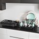 Honhorrs Collapsible Two-Tier Dish Drainer with Removable Tray and 360-Degree Swiveling Drain Spout