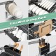 Honhorrs Two-Tier Dish Rack, Extendable Sink-Fitting Upper Level with Drainboard and Rotating Spout
