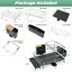 Honhorrs Two-Tier Dish Rack, Extendable Sink-Fitting Upper Level with Drainboard and Rotating Spout