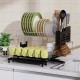 Honhorrs 2-Tier Detachable Dish Drying Rack with Cutlery Holder and Dedicated Cutting Board Slot