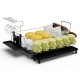 Honhorrs 2-Tier Detachable Dish Drying Rack with Cutlery Holder and Dedicated Cutting Board Slot