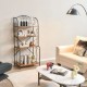 Honhorrs 4-Tier Open Kitchen Baker's Rack with X-Shaped Frame Brace for Appliances and Dinnerware