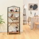 Honhorrs 4-Tier Open Kitchen Baker's Rack with X-Shaped Frame Brace for Appliances and Dinnerware