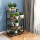 Honhorrs Four-Level Baker's Rack, Removable Upper Shelf with Six S-Hooks and Hanging Glass Storage