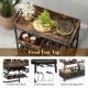 Honhorrs Three-Tier Serving Cart, Wine Rack and Two Stemware Holders with Braked Wheels and Handles