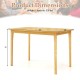 Honhorrs 48-Inch Dining Table, Rubberwood Legs and Veneer Top with Rounded Corners and Crossbracing